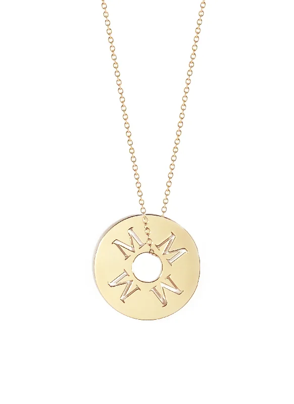 ladies necklace minimalist-Dannie Initial Token Necklace