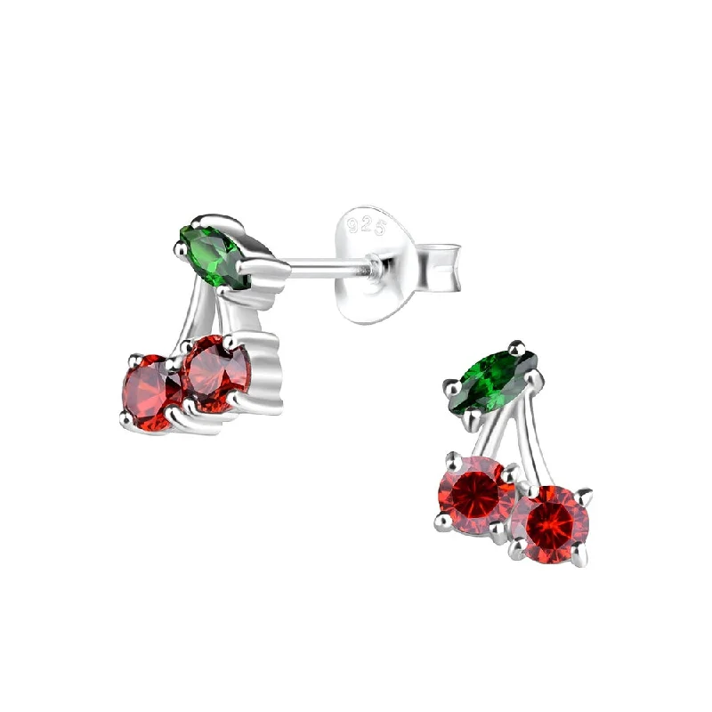 Ladies earrings anniversary earring styles-Cherry Stud Earrings