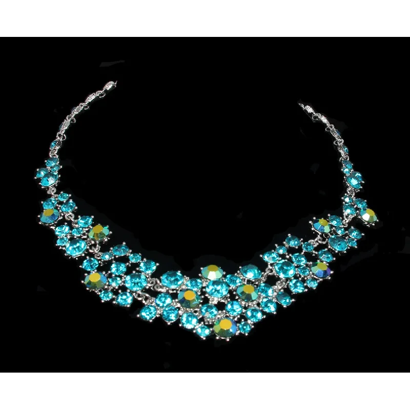 ladies necklace trendy platinum-Kirks Folly Pixie Dazzler Bib Necklace