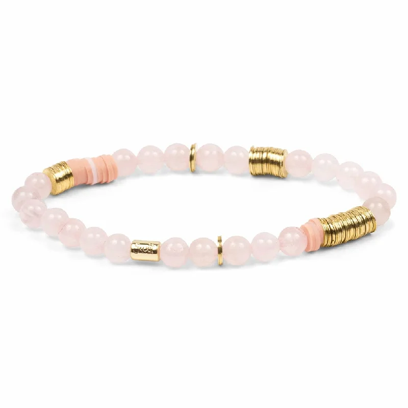 ladies bracelet romantic rose gold-Scout Intermix Stone Stacking Bracelet - Rose Quartz