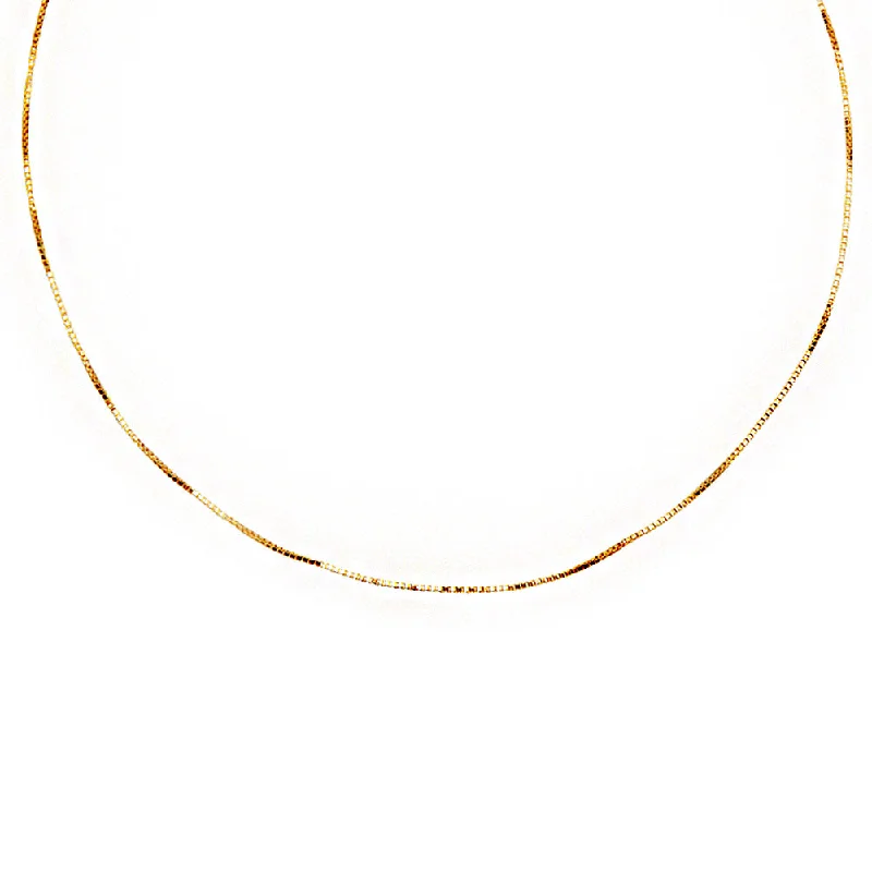 ladies necklace dainty rose gold-Box Necklace