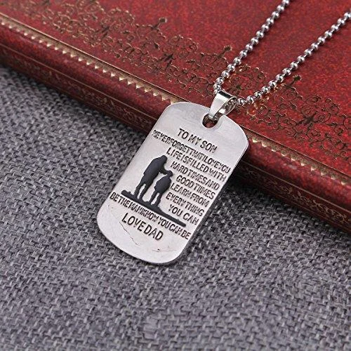 ladies necklace lightweight gold-SEXY SPARKLES inch To my son never forget that i love you.Life is filled with hard times and good times learn from everything you can. Be the man i know you can beinch  Necklace With inspirational pendant