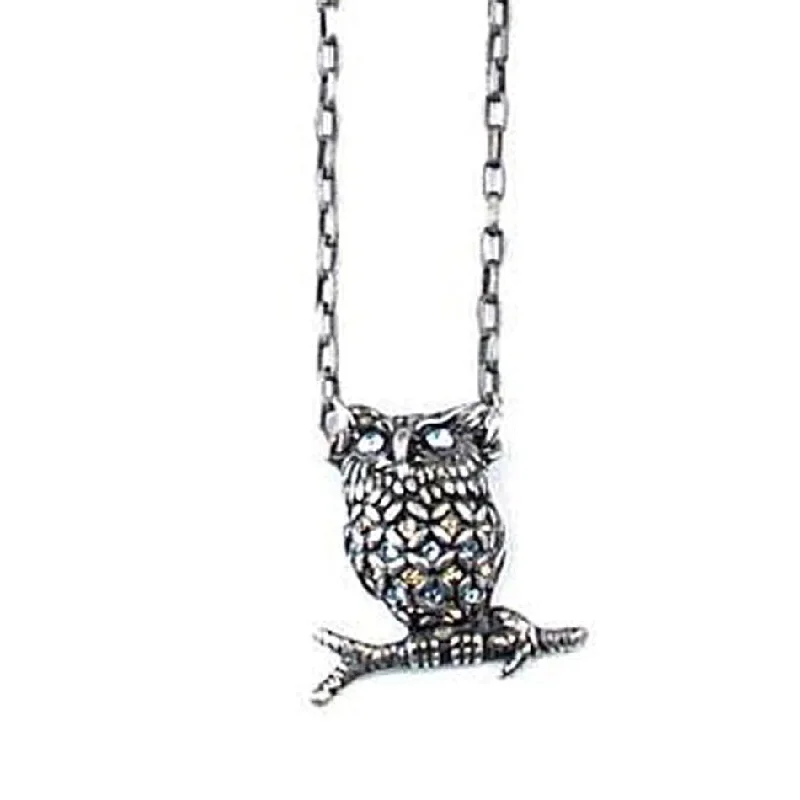 ladies necklace choker rose gold-Owl The Who Necklace