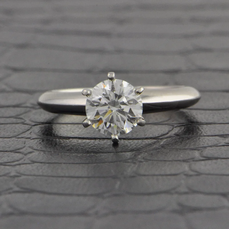 Ladies engagement rings price range-Estate Tiffany & Co. 1.26 ct. G-VS1 Round Brilliant Cut Diamond Engagement Ring