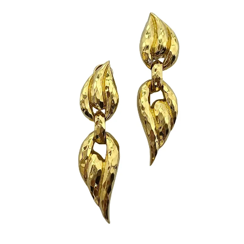 Ladies earrings floral cluster designs-Henry Dunay 18K Gold Bright Finished Earrings