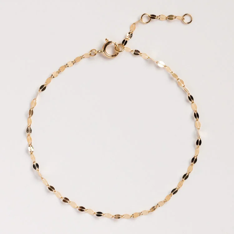 ladies bracelet chain-Solid Gold Bold Sparkle Link Chain Bracelet