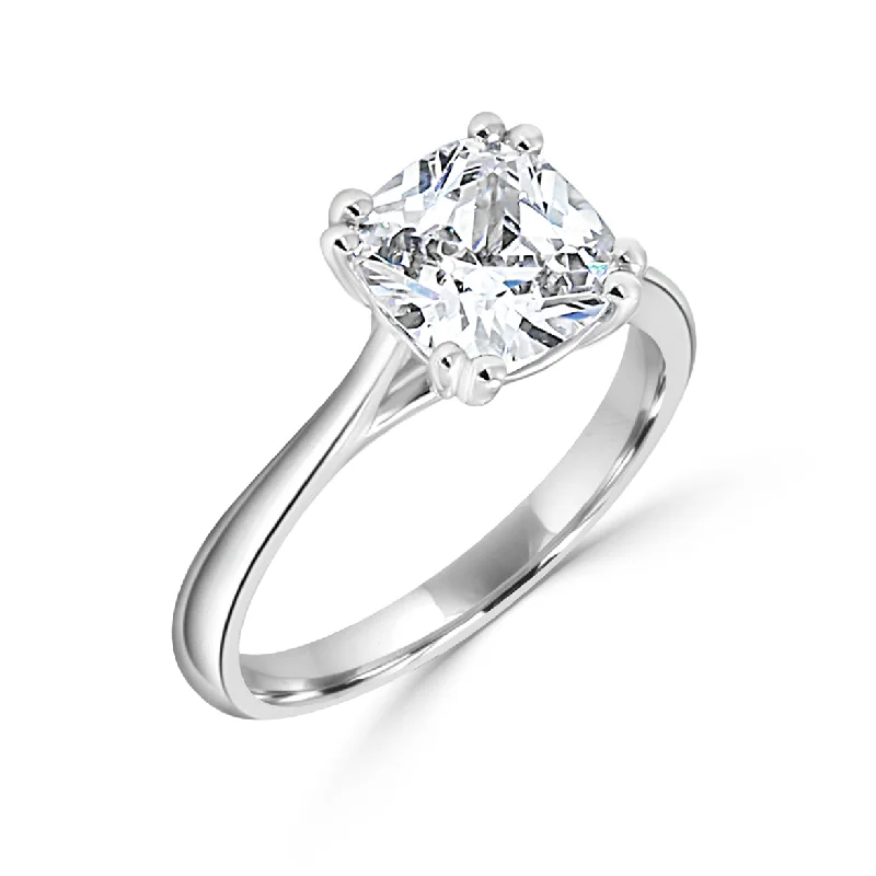 Ladies engagement rings luxurious solitaires-Solitaire Diamond Engagement Ring