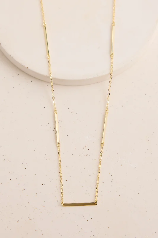 ladies necklace birthstone-Asha Necklace Gold