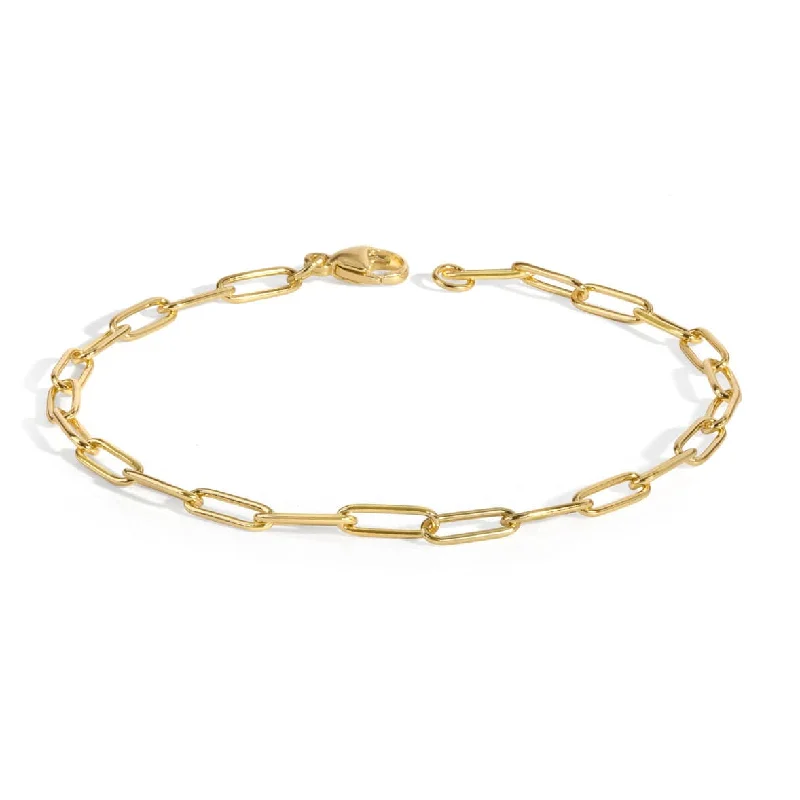 ladies bracelet vintage gold-2.9mm 14k Gold Link Bracelet