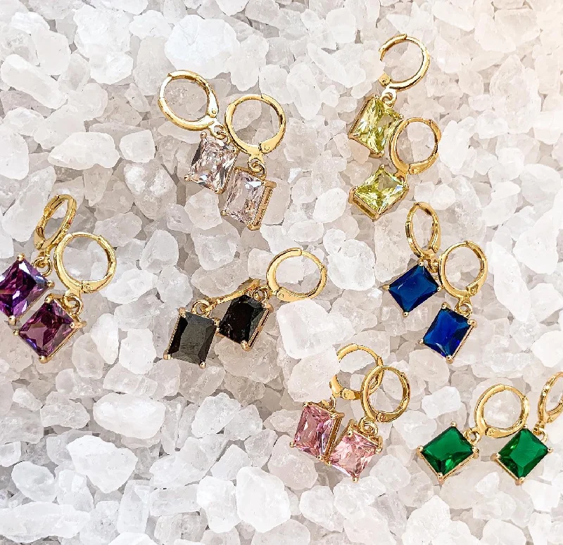 Ladies earrings chandelier statement pieces-rec drop earrings : more color options!