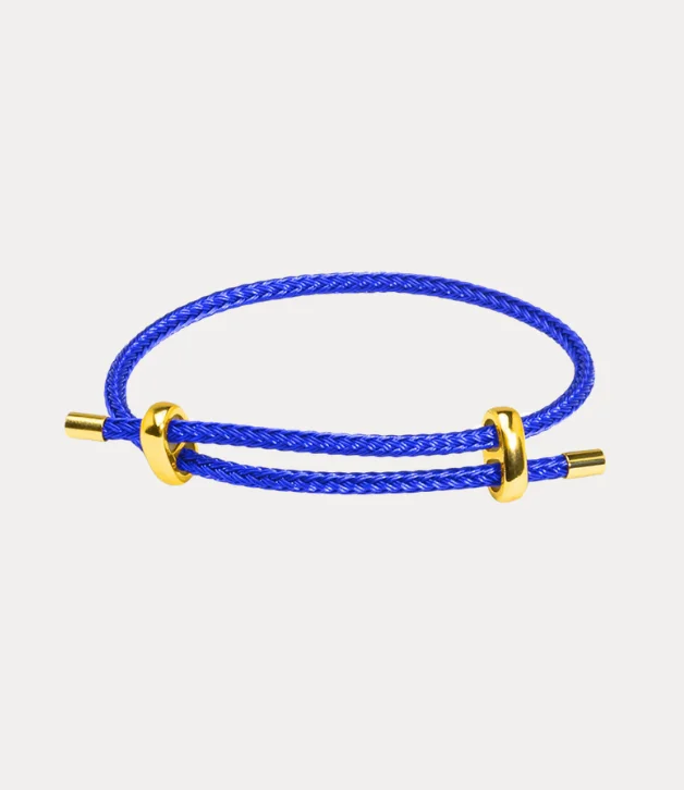 ladies bracelet victorian-Zenzii Adjustable Braided Rope Bracelet in Cobalt