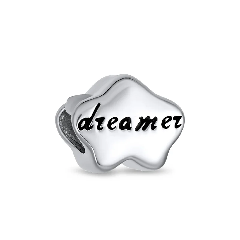 ladies bracelet fall-Hopes & Dreams Cloud Charm Bead in Oxidized Sterling Silver for European Bracelet