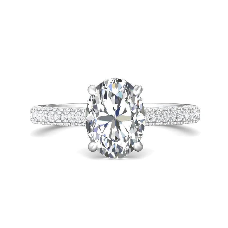 Ladies engagement rings sentimental diamond-Diamond Shanks Engagement Ring