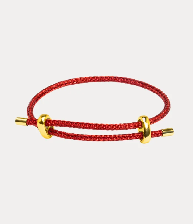 ladies bracelet unique platinum-Zenzii Adjustable Braided Rope Bracelet in Red