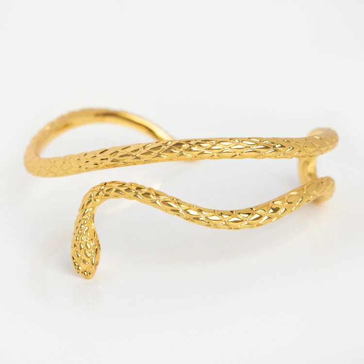 ladies bracelet sale-Wisdom Snake Bracelet Cuff