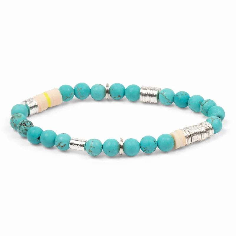 ladies bracelet bangle rose gold-Scout Intermix Stone Stacking Bracelet - Turquoise