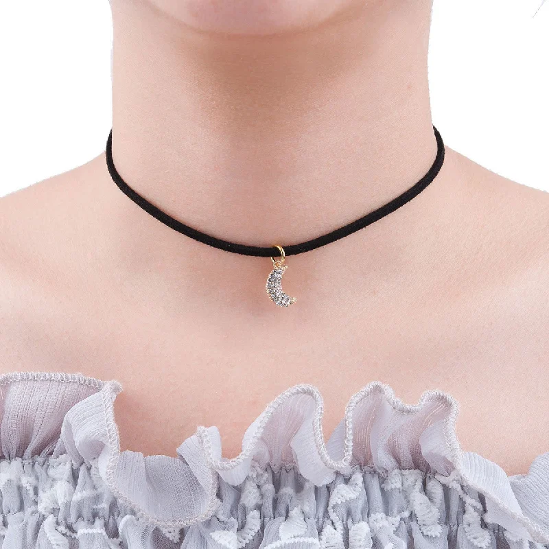 ladies necklace antique-Sexy Sparkles Women Girls Choker Necklace Choose Black Velvet Chokers, Multi color Triangle Pattern and more