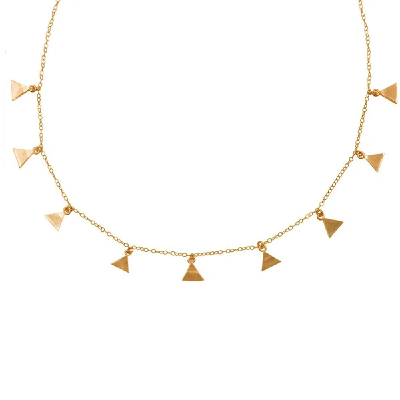 ladies necklace gold-Pyramid Necklace