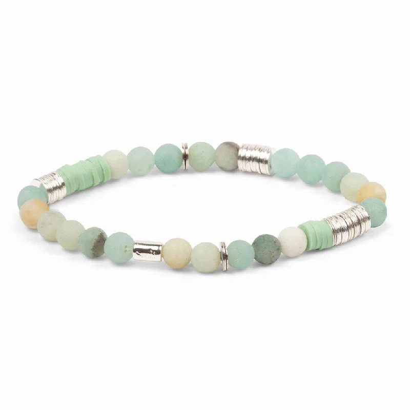 ladies bracelet cyber monday gold-Scout Intermix Stone Stacking Bracelet - Amazonite