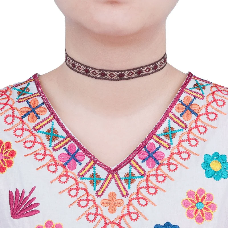 ladies necklace birthstone gold-Sexy Sparkles Women Girls Choker Necklace Choose Black Velvet Chokers, Multi color Triangle Pattern and more