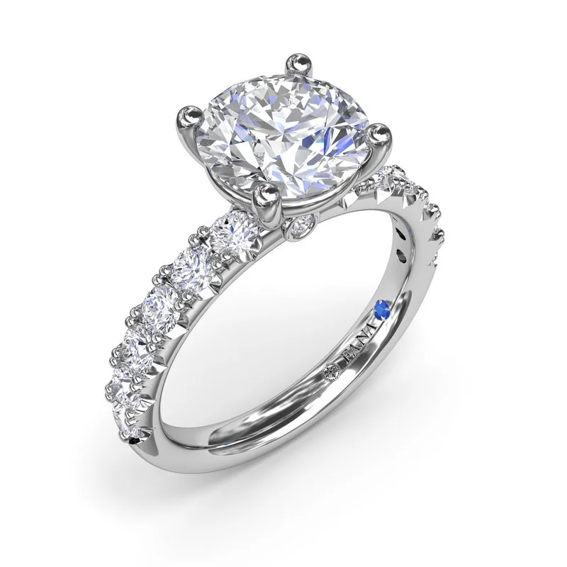 Ladies engagement rings online shopping-Classic Solitaire Diamond Engagement Ring