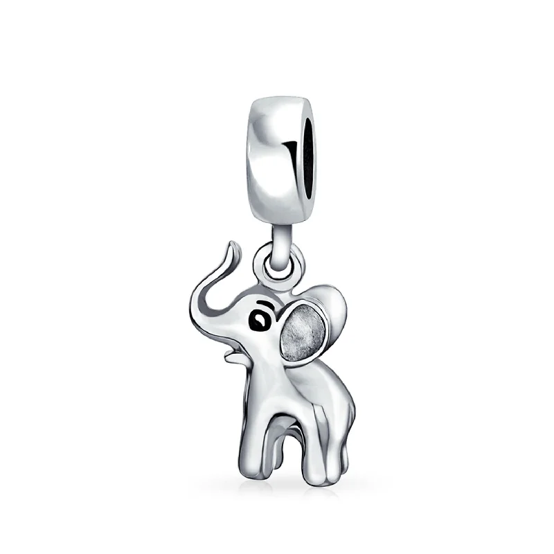 ladies bracelet eco-friendly-Good Luck Bambi Elephant Dangle Charm Bead Sterling Silver for European Bracelet