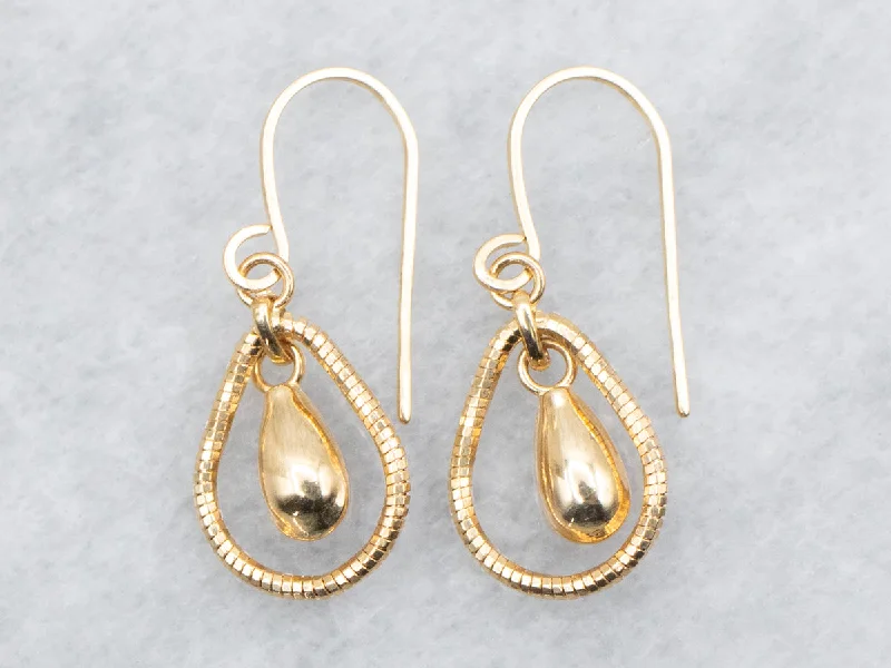 Ladies earrings handmade craft pieces-Teardrop Shaped Drop Earrings