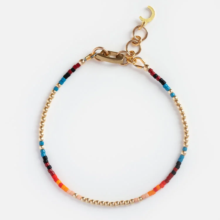 ladies bracelet for her-Single Serpent Beaded Bracelet