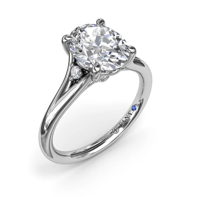 Ladies engagement rings statement rings-Split Shank Engagement Ring