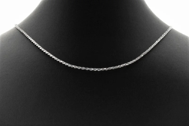 ladies necklace best silver-Sterling Silver .040 Rope Chain Necklaces