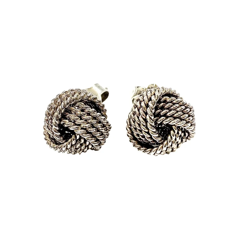 Ladies earrings muted tone earrings-Tiffany & Co. Knot Earrings