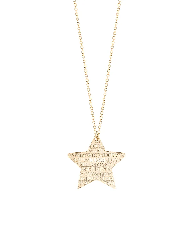 ladies necklace asymmetrical-Star Inspiration Necklace