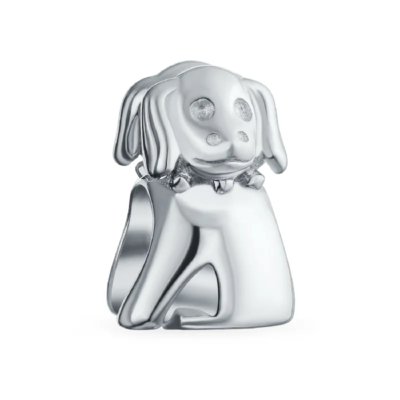 ladies bracelet high-end-Dog Charm Bead .925 Sterling Silver European Bracelet for Pet Lover