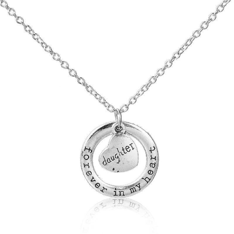 ladies necklace sleek platinum-Sexy Sparkles inch  Forever In My Heart inch  Motherâ€™s Day Family Jewelry Necklace