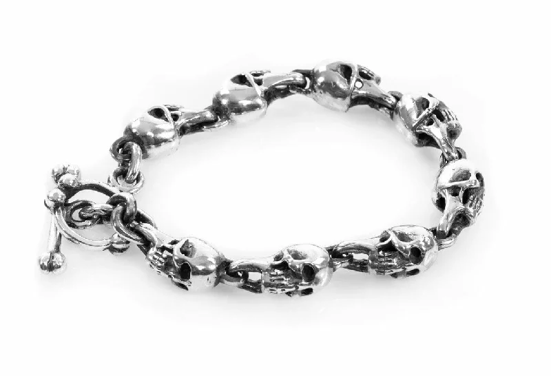 ladies bracelet fall-Rick's Skull Link Bracelet