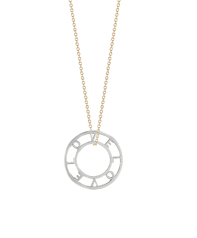 ladies necklace casual rose gold-Atlas Love Token Necklace