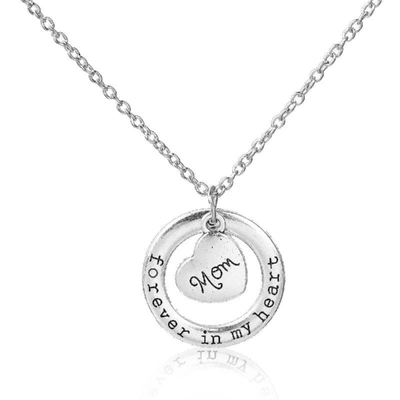 ladies necklace heavy platinum-Sexy Sparkles inch  Forever In My Heart inch  Motherâ€™s Day Family Jewelry Necklace