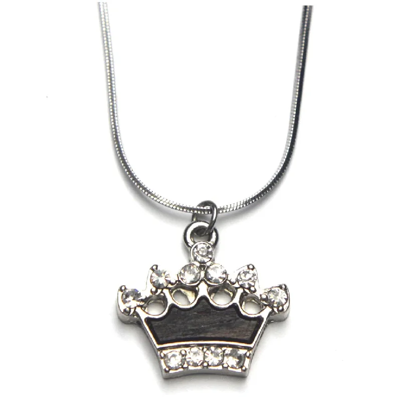 ladies necklace geometric silver-Crown Necklace Silver