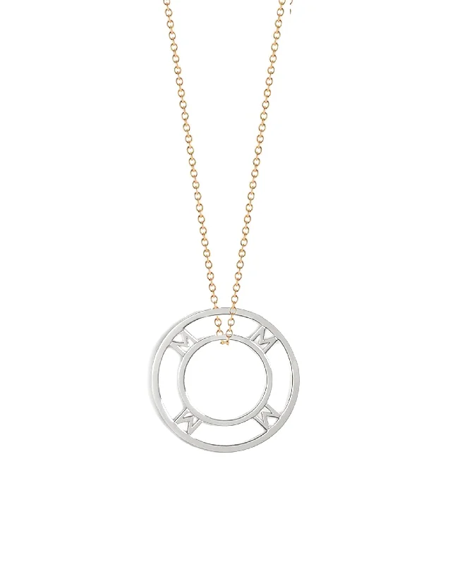 ladies necklace sale rose gold-Atlas Initial Token Necklace