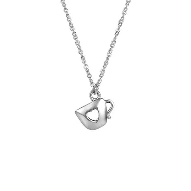 ladies necklace infinity silver-Sterling Silver Necklace "Fill Your Cup", 18"