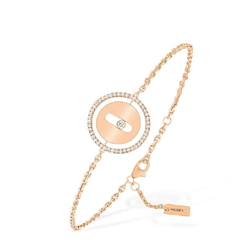 ladies bracelet statement rose gold-18ct Pink Gold Lucky Move Diamond Bracelet