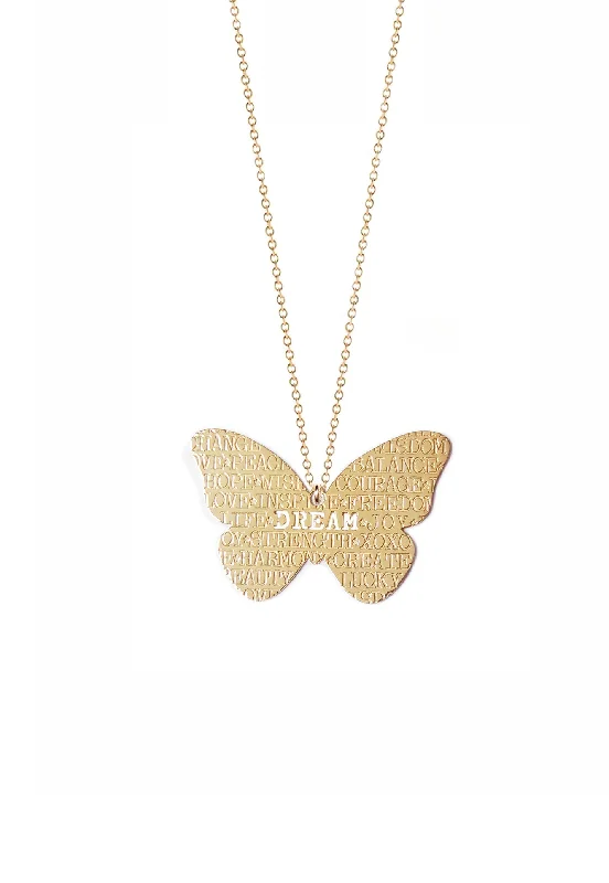 ladies necklace beach-Butterfly Inspiration Necklace